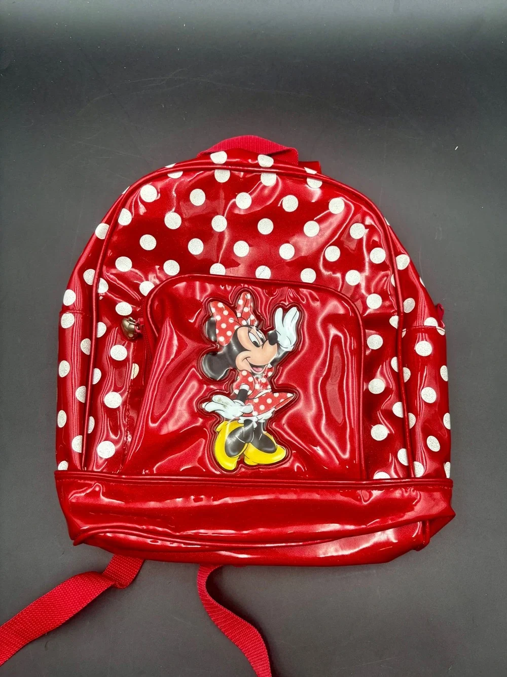 Disney Parks Minnie Mouse Red Polka Dot Glitter Backpack Purse Mini Bag Small